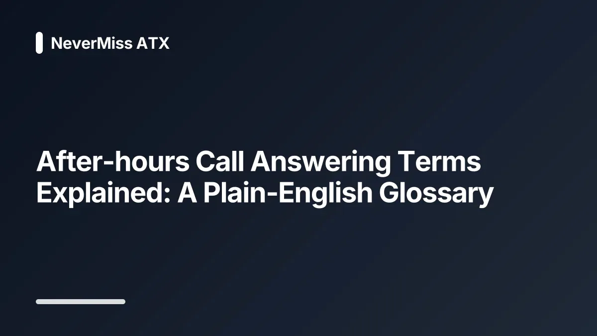 after hours call answering glossary