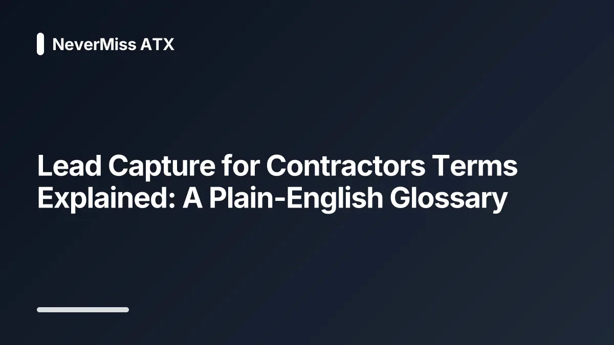 lead capture for contractors glossary