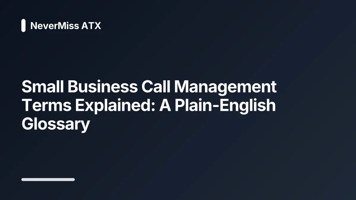 small business call management glossary