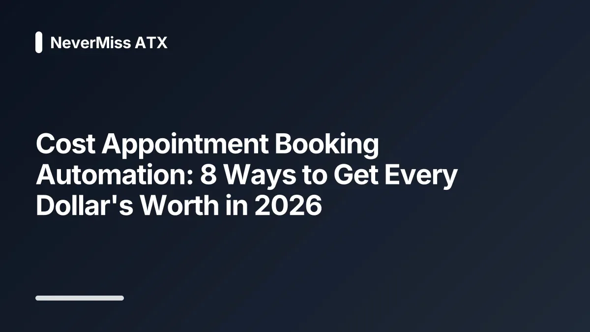 cost appointment booking automation ROI