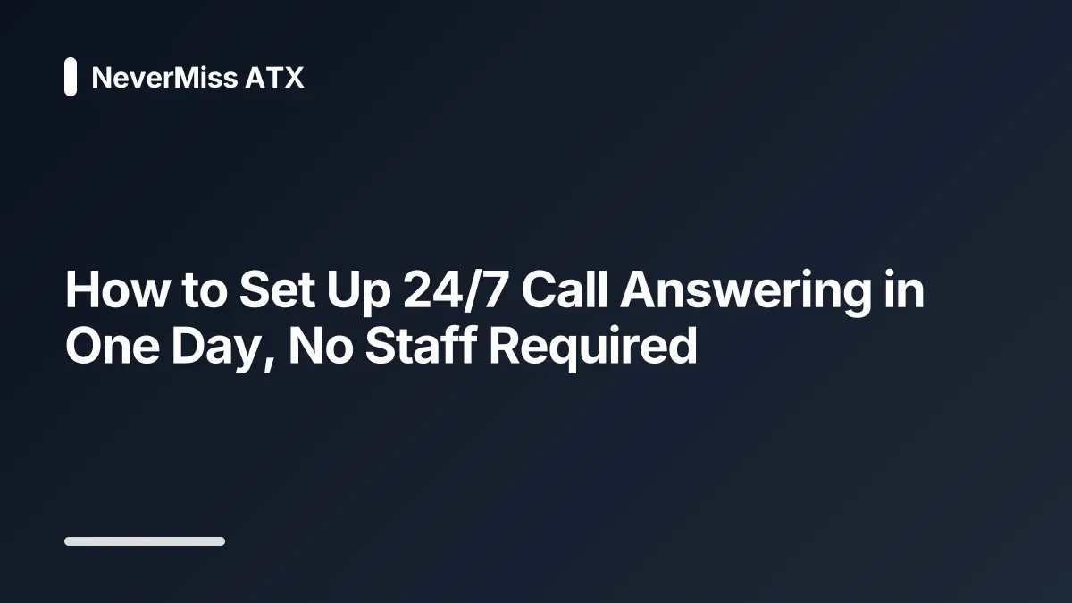 24/7 call answering setup
