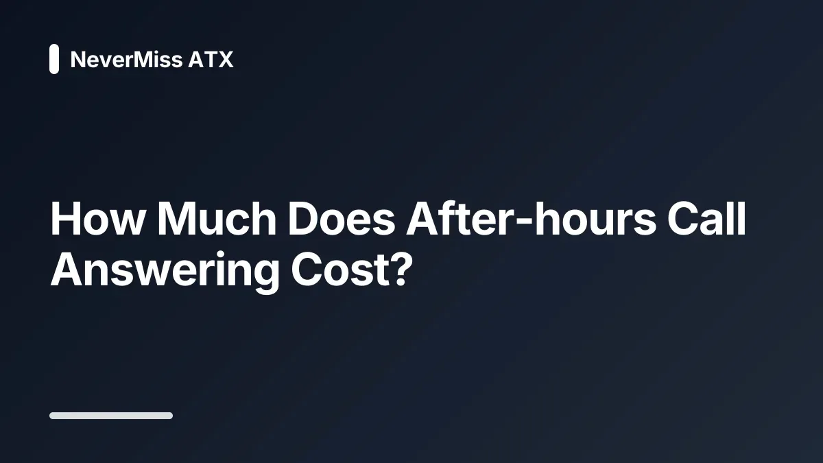 after-hours answering service cost