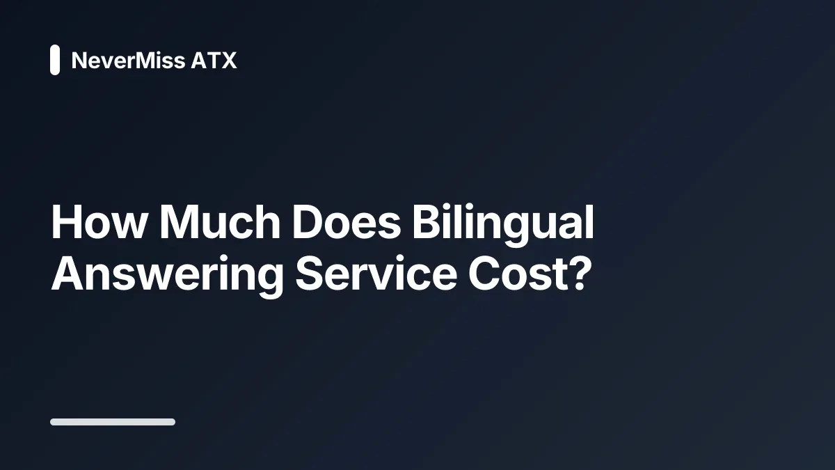 bilingual answering service cost