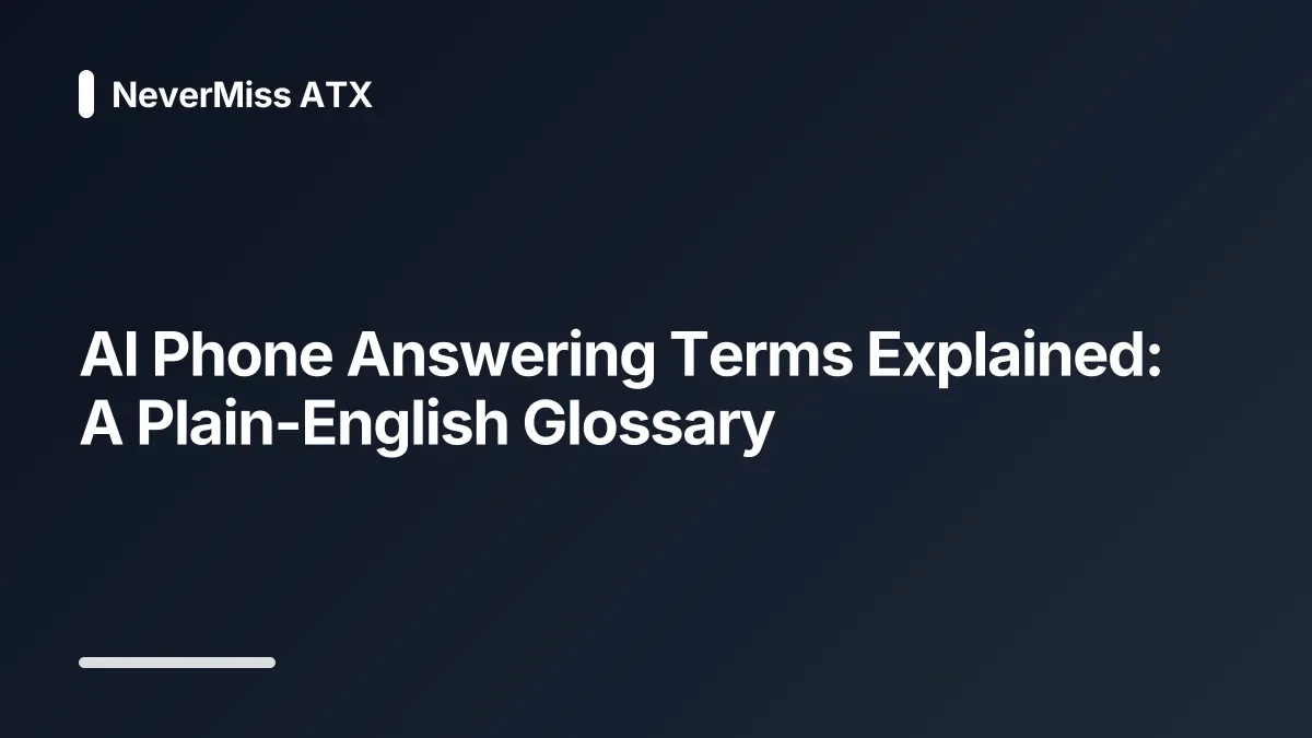 ai phone answering glossary