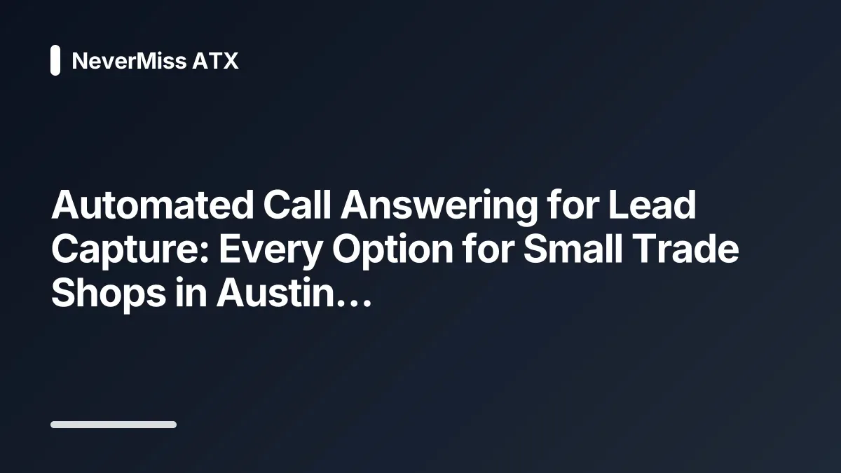 automated call answering options
