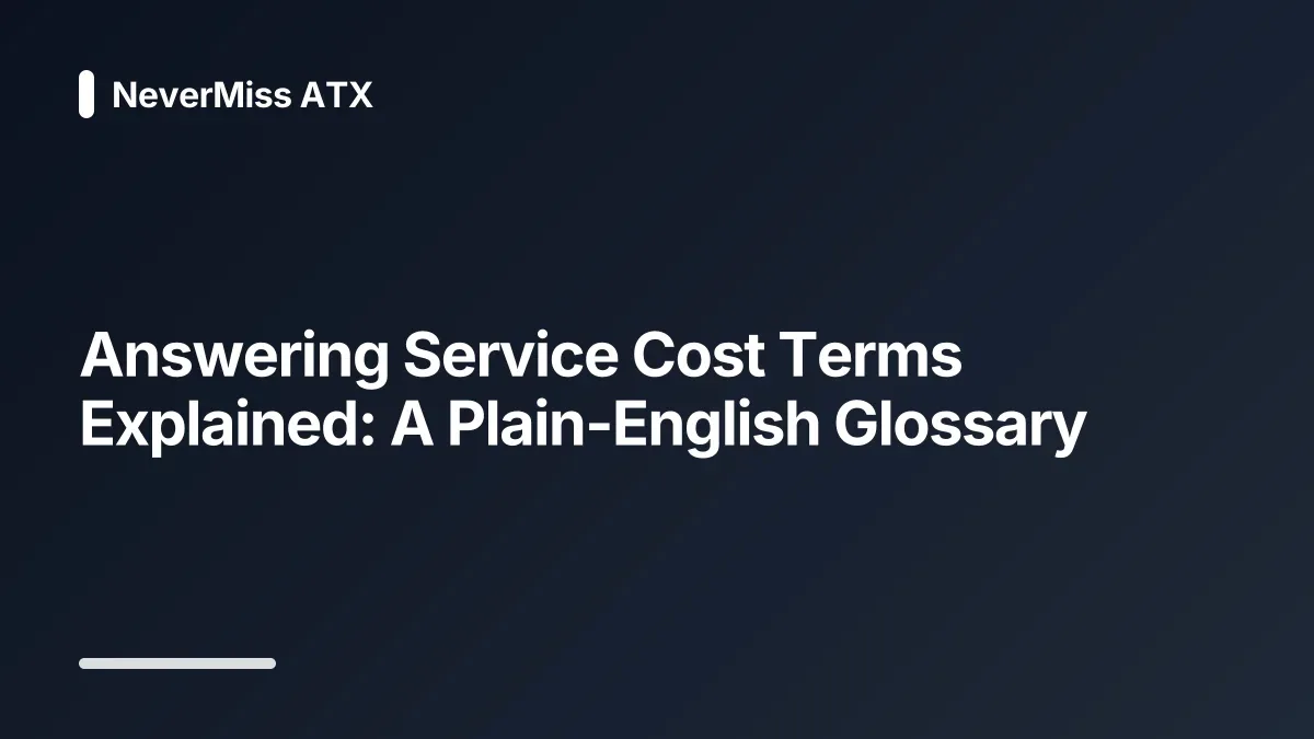 answering service cost glossary